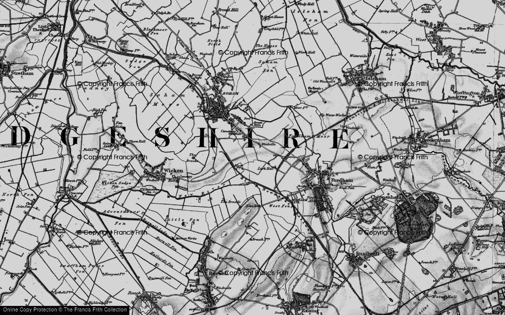 Old Map of Historic Map covering Broads, The in 1898
