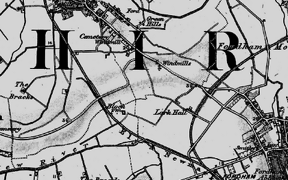Old map of Down Field in 1898