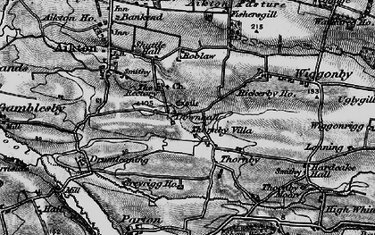 Old map of Down Hall in 1897