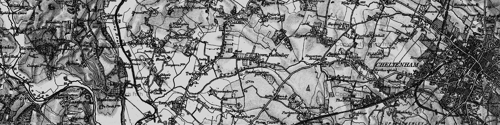 Old map of Down Hatherley in 1896