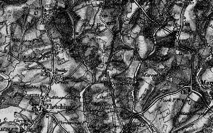 Old map of Down Street in 1895