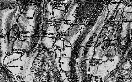 Old map of Downe in 1895