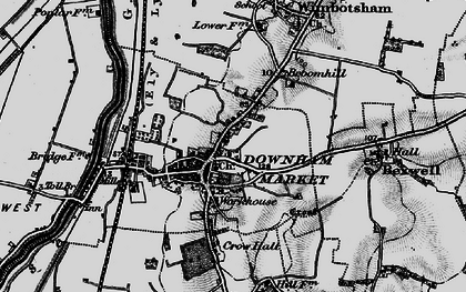 Old map of Downham Market in 1898