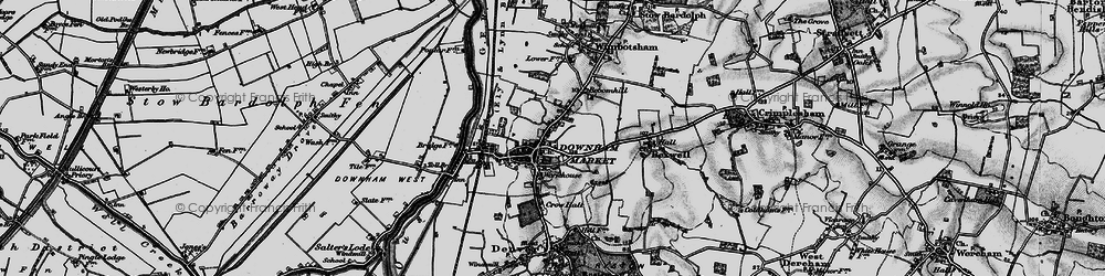 Old map of Downham Market in 1898