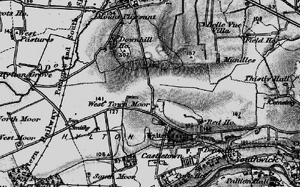 Old map of Downhill in 1898