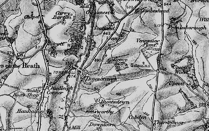Old map of Downicary in 1895