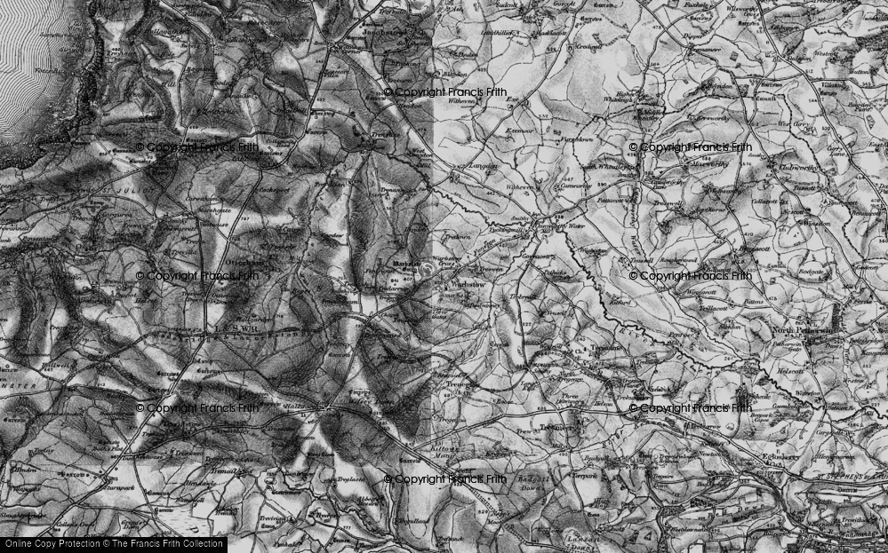 Old Map of Downinney, 1895 in 1895