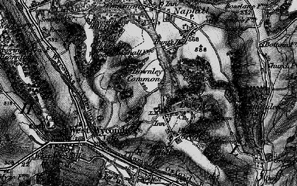 Old map of Downley in 1895