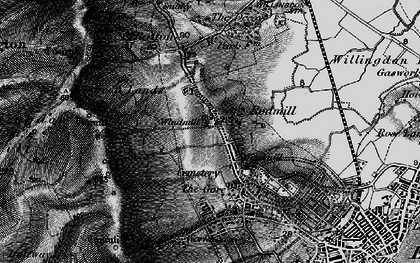 Old map of Downside in 1895
