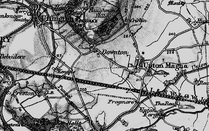 Old map of Downton in 1899