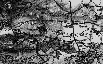 Old map of Downton in 1899