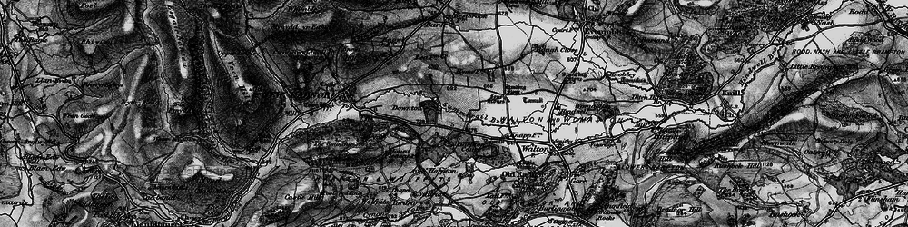 Old map of Four Stones in 1899