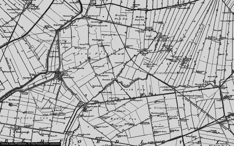 Old Map of Dowsdale, 1898 in 1898