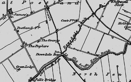 Old map of Dowsdale in 1898