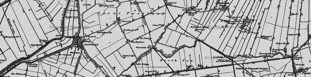 Old map of Dowsdale in 1898