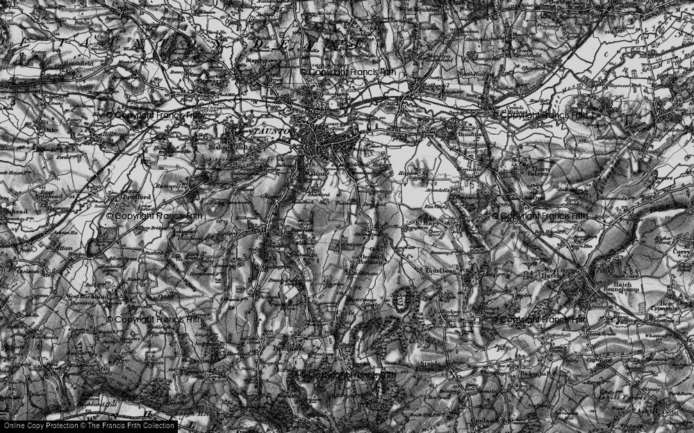 Old Map of Dowslands, 1898 in 1898