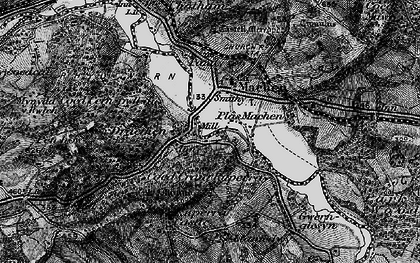 Old map of Draethen in 1897