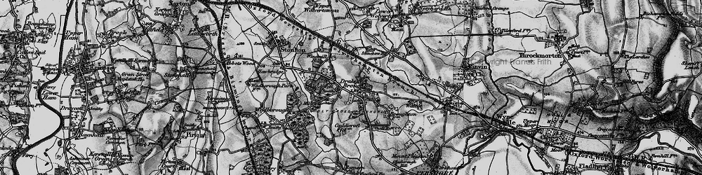 Old map of Drakes Broughton in 1898