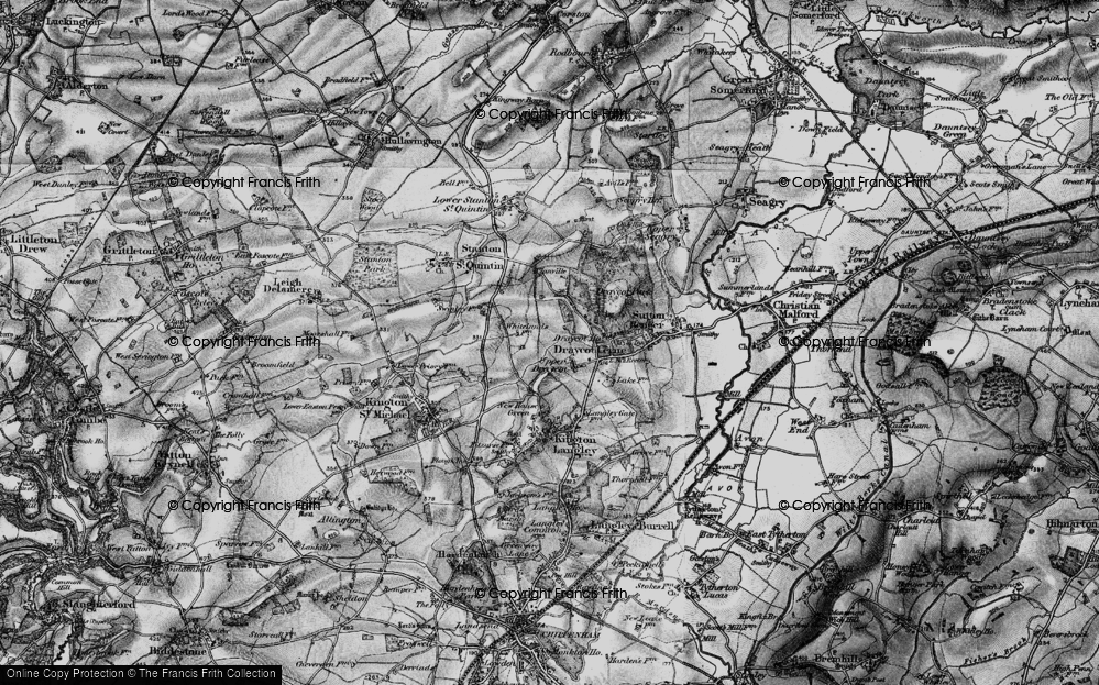 Old Map of Draycot Cerne, 1898 in 1898