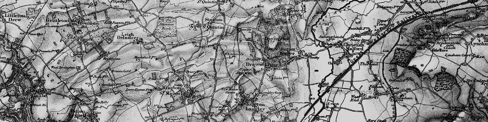 Old map of Draycot Cerne in 1898