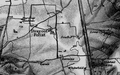 Old map of Burderop Down in 1898