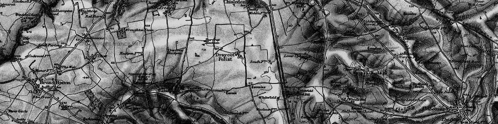 Old map of Burderop Down in 1898