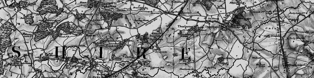 Old map of Draycote in 1898