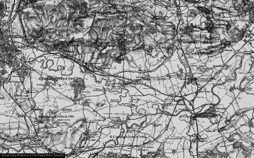 Old Map of Draycott, 1895 in 1895
