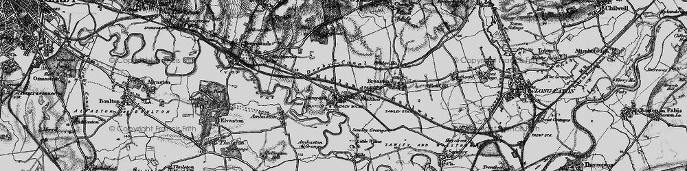 Old map of Draycott in 1895