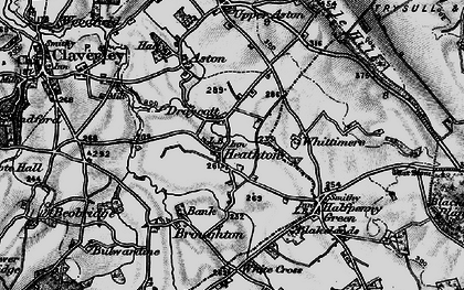 Old map of Draycott in 1899