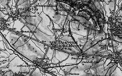 Old map of Draycott in the Moors in 1897