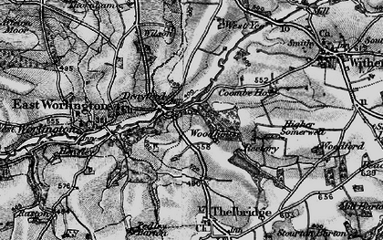 Old map of Drayford in 1898