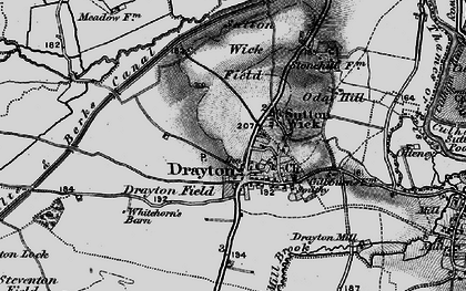 Old map of Drayton in 1895