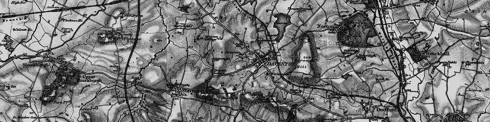 Old map of Royal Oak Industrial Estate in 1898