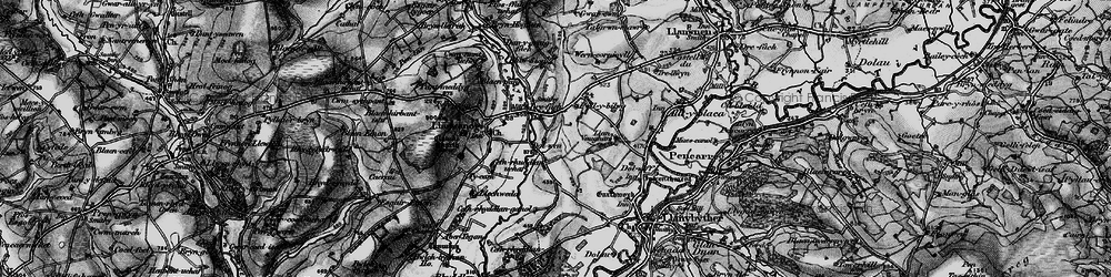 Old map of Dre-fach in 1898