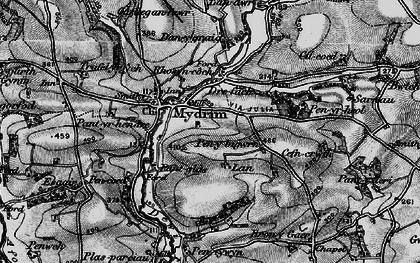 Old map of Drefach in 1898