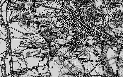Old map of Dresden in 1897