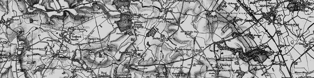 Old map of Driby in 1899