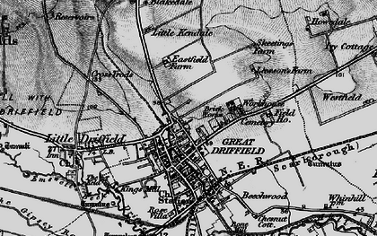 Old map of Driffield in 1898