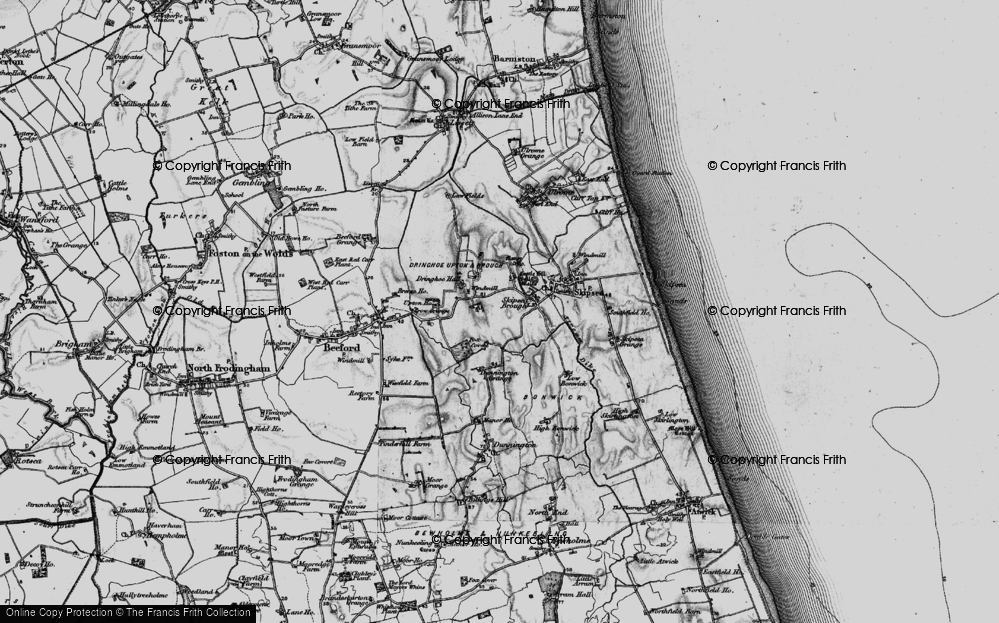 Old Map of Dringhoe, 1897 in 1897