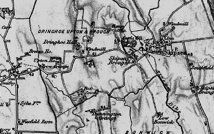 Old map of Dringhoe in 1897