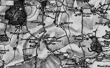 Old map of Drinkstone Green in 1898