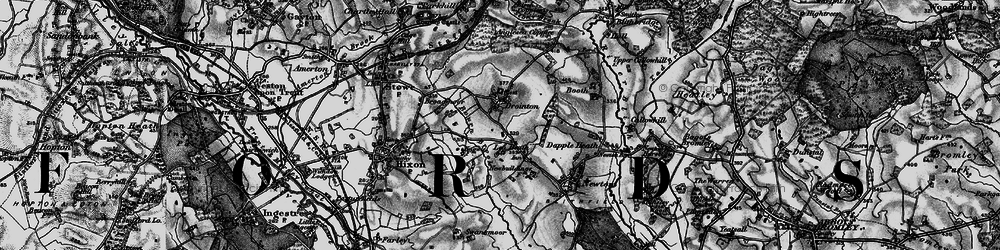 Old map of Bourn Brook in 1897