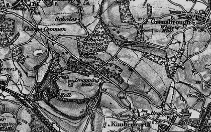 Old map of Dropping Well in 1896