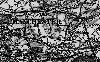 Old map of Droylsden in 1896