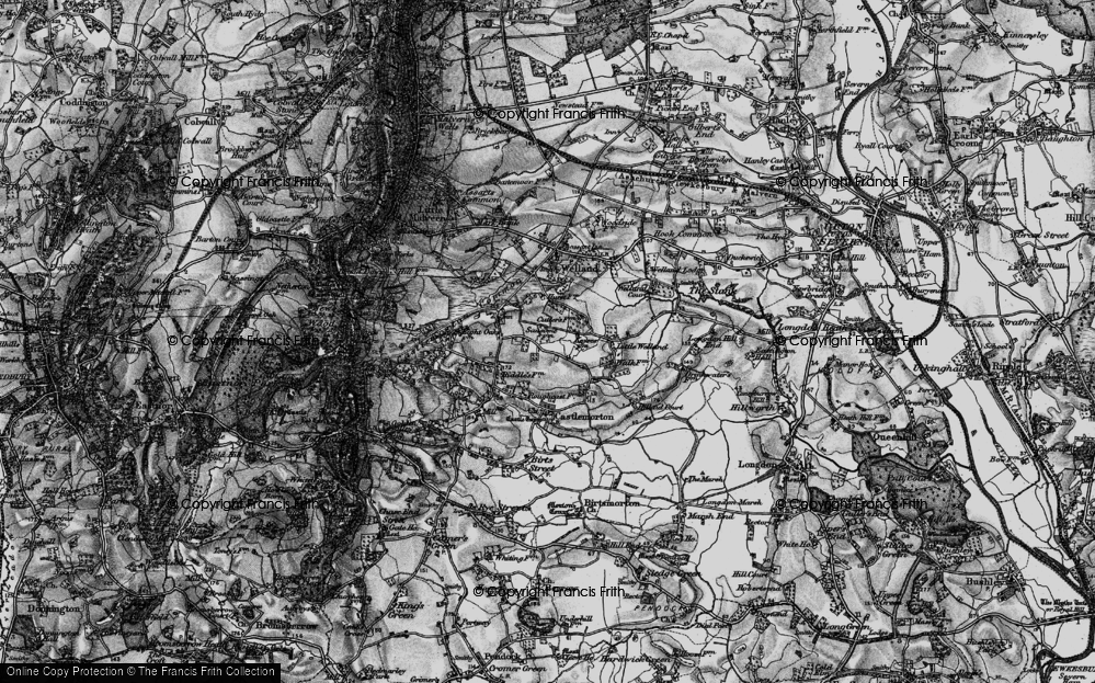 Old Map of Druggers End, 1898 in 1898