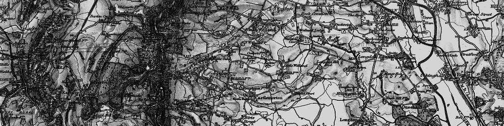 Old map of Druggers End in 1898