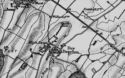 Old map of Dry Drayton in 1898