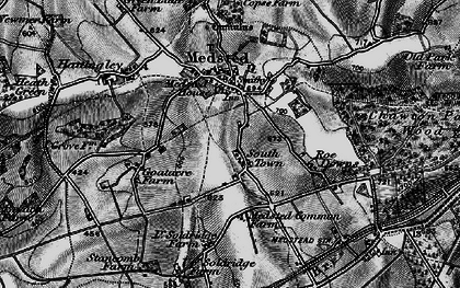 Old map of Dry Hill in 1895