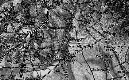 Old map of Dry Sandford in 1895
